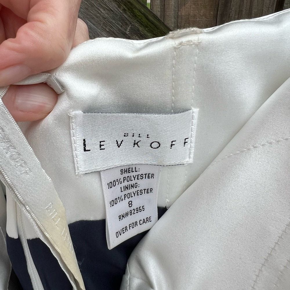 Bill Levkoff navy and white formal dress - Picture 6 of 10